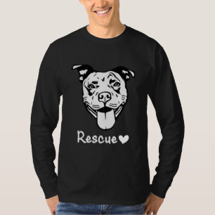 Camiseta Pitbull Mom Rescue Dog Dad Puppy Cute Perros Amant