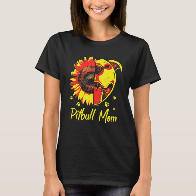 Camiseta Pitbull Mom Terrier Pibble Dog  Owner Mommy (Anverso)