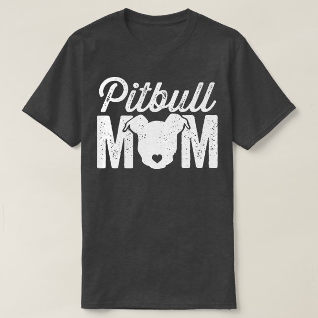 Camiseta Pitbull Mom White (Diseño del anverso)