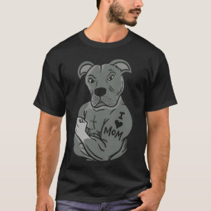 Camiseta Pitbull mostrando tatuaje amo a mamá niño