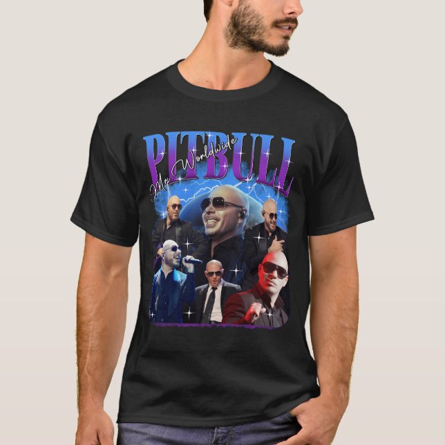 Camiseta Pitbull Mr.Worlwide Retro 90s (Anverso)