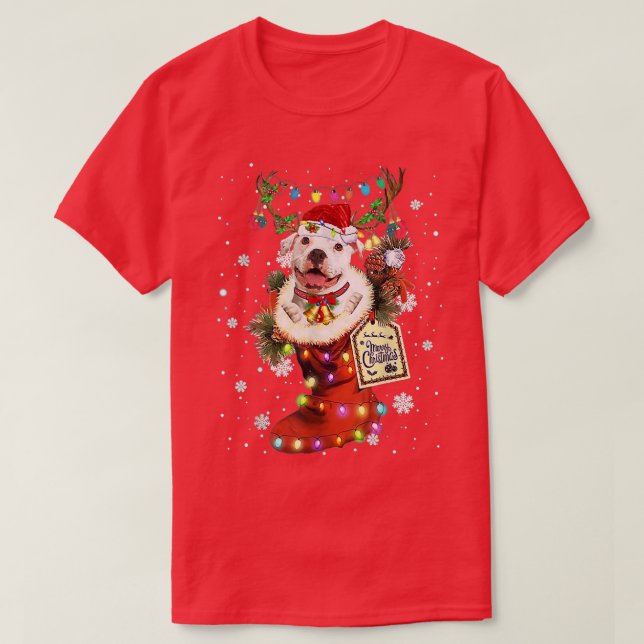 Camiseta Pitbull Navidades de arranque navideños sacuden ni (Diseño del anverso)
