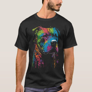 Camiseta Pitbull Norteamericano: Esplash de tinta para graf