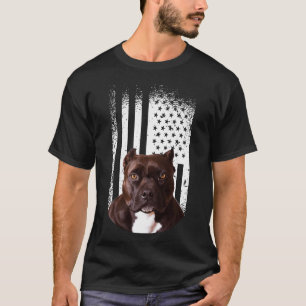 Camiseta Pitbull Perro Bandera Americana Pitbull Terrier Do
