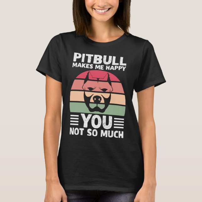 Camiseta Pitbull Pittie Dad Puppy Dog Mom Ladies Pit Bull (Anverso)