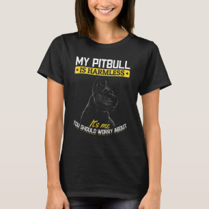 Camiseta Pitbull Pittie Mi Pitbull es inofensivo