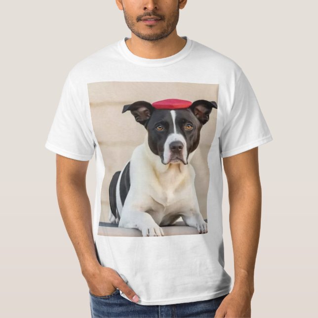 Camiseta Pitbull Playtime Frisbee Dog (Anverso)