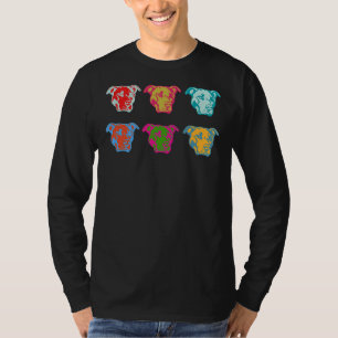 Camiseta Pitbull Pop Colorful Trendy Dog Lover