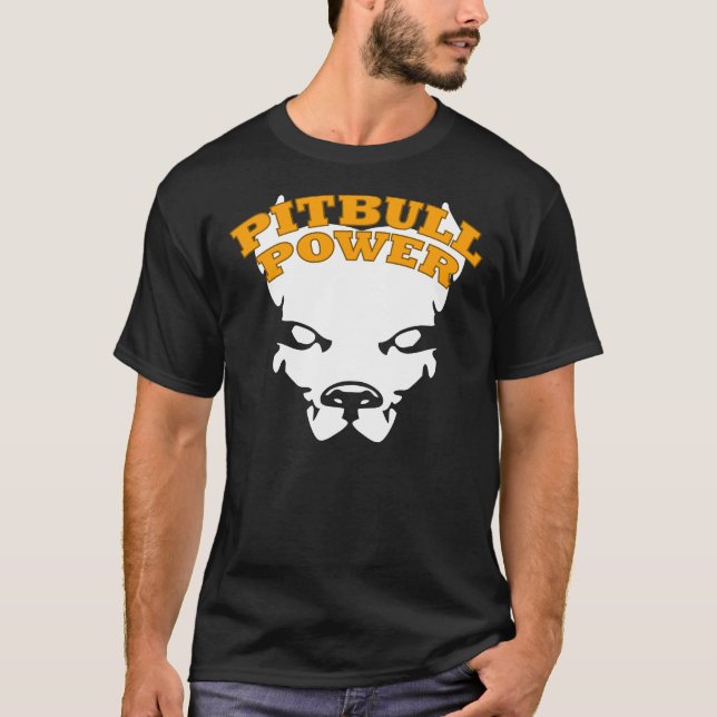 Camiseta Pitbull Power Fight Dog Kickboxing Boxing Mma Mens (Anverso)