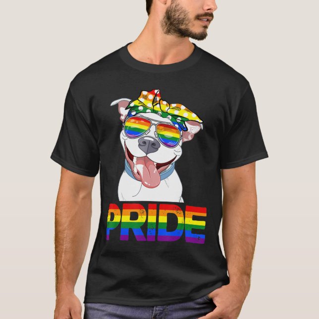 Camiseta Pitbull Pride Lgbt Orgullo Gay (Anverso)