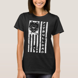 Camiseta Pitbull, Propietario De Pitbull, Papá, Bandera Est