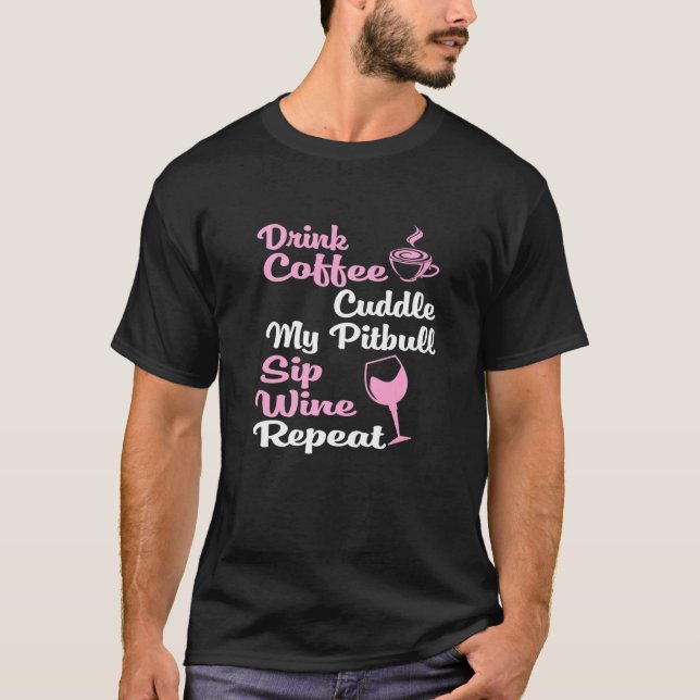Camiseta Pitbull, propietario de un perro de vino (Anverso)