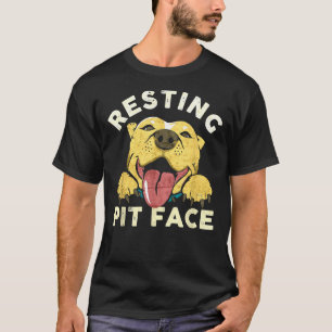 Camiseta Pitbull Puppy Resting Pit Face Funny Molestresing