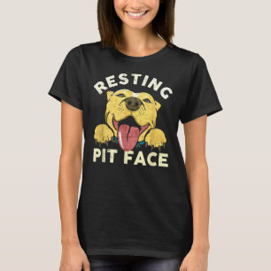 Camiseta Pitbull Puppy Resting Pit Face Funny Molestresing