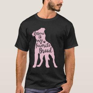 Camiseta Pitbull Rescue Es Mi Raza Favorita Perro Pit Bull