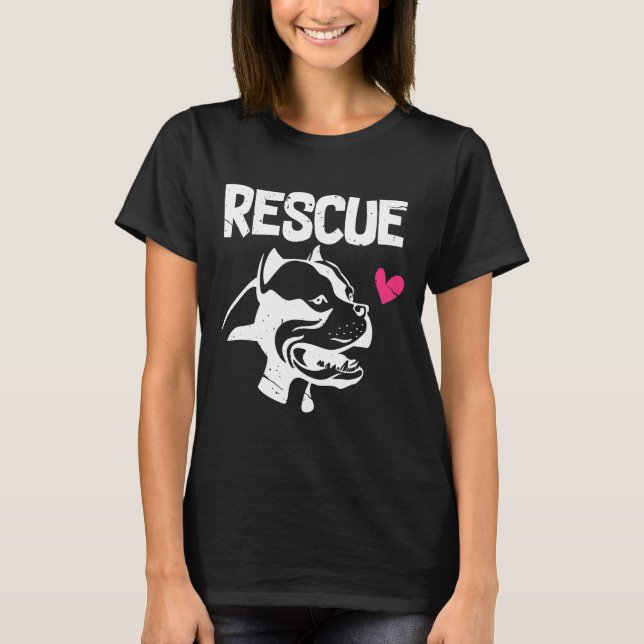 Camiseta Pitbull Rescue Pit Bull Adopta Dont Shop (Anverso)