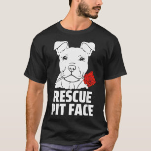 Camiseta Pitbull Rescue Pit Face Pitbull Perros Amantes