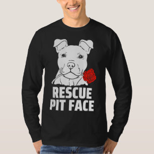 Camiseta Pitbull Rescue Pit Face Pitbull Perros Amantes