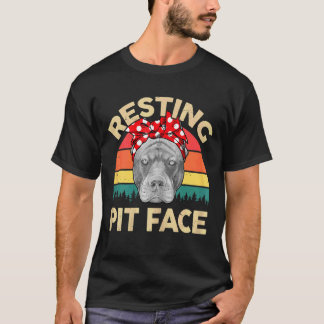 Camiseta Pitbull Resting Pit Face Pitbull Mama Pittie