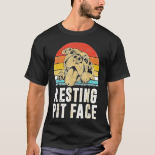 Camiseta Pitbull Resting Pit Face Vintage