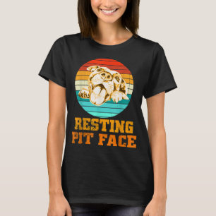 Camiseta Pitbull Resting Pit Face Vintage Pitbull Dogers Lo