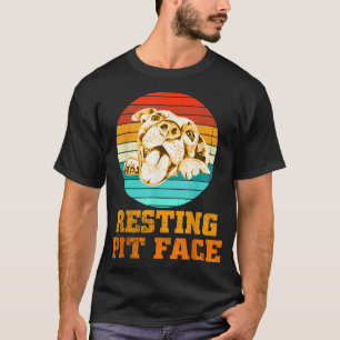 Camiseta Pitbull Resting Pit Face Vintage Pitbull Dogers Lo