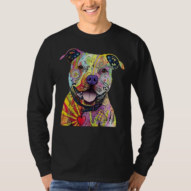 Camiseta Pitbull S Colorful Pit Bulls 229 (Anverso)