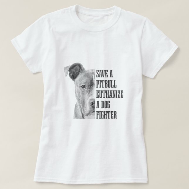 Camiseta Pitbull Salva A Pitbull Gracioso Rescate Perro Pit (Diseño del anverso)