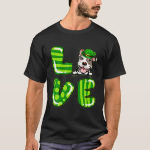 Camiseta Pitbull Shamrock Lucky Clover Irish St Patricks Da