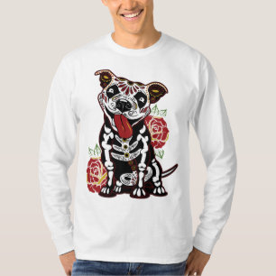 Camiseta Pitbull Sugar Skull for Women Men Pitbull Mom Dad