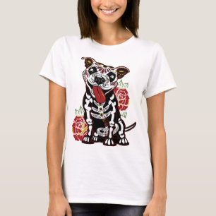 Camiseta Pitbull Sugar Skull para mujeres, hombres Pitbull 