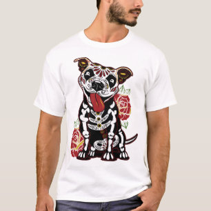 Camiseta Pitbull Sugar Skull para mujeres, hombres Pitbull