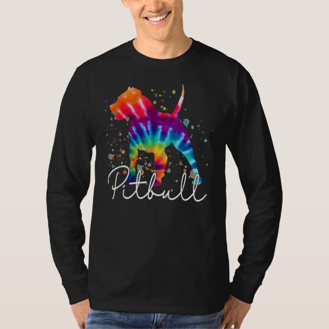 Camiseta Pitbull Tie Dye Rainbow Doover (Anverso)