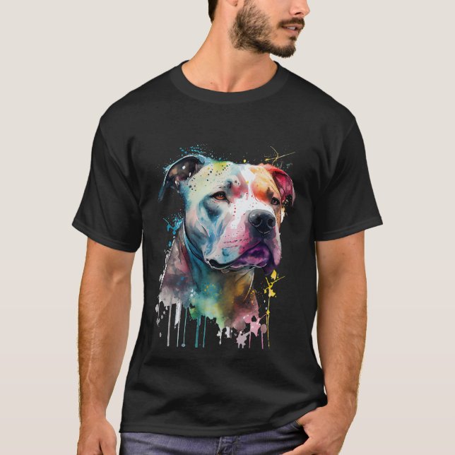 Camiseta Pitbull vibrante: un toque de vida (Anverso)