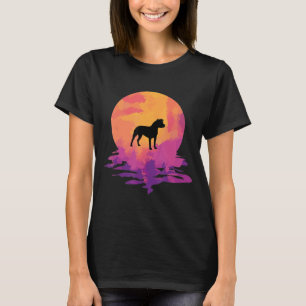 Camiseta Pitbull Watercolor Sunset Summer Sunrise Dog