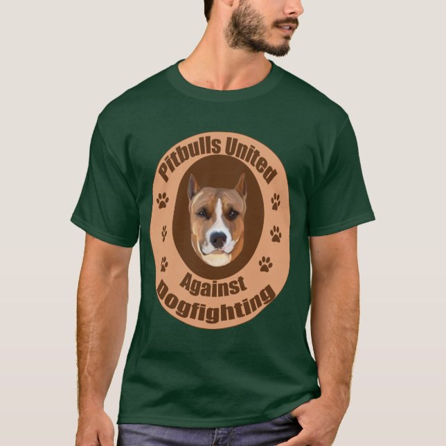 Camiseta Pitbulls contra la pelea de perros (Anverso)