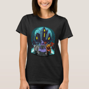 Camiseta Pitbulls de Halloween Momia Bruja Diablo Perro Pit