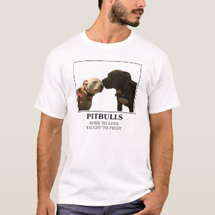Camiseta Pitbulls - llevado para amar blanco - LRBBC