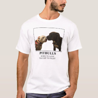 Camiseta Pitbulls - llevado para amar blanco - LRBBC