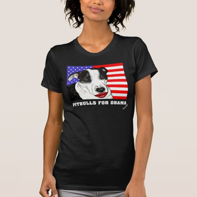 CAMISETA PITBULLS PARA OBAMA 2008 (Anverso)