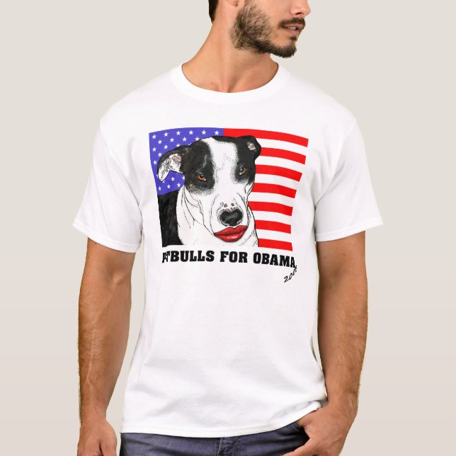 Camiseta Pitbulls para Obama 2008 (Anverso)
