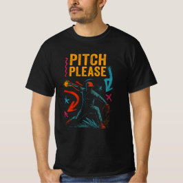 Camiseta Pitch Please - Neon Graffiti Baseball Tee