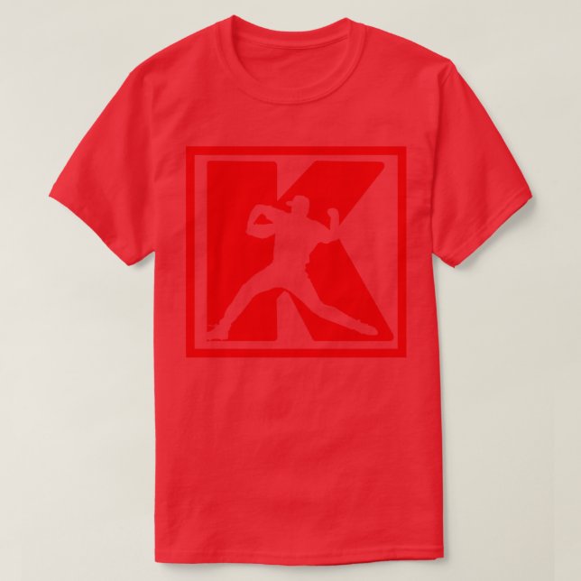Camiseta Pitcher de béisbol Pitching K Strikeout Fun de béi (Diseño del anverso)