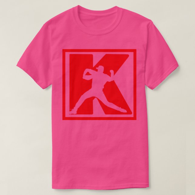 Camiseta Pitcher de béisbol Pitching K Strikeout Fun de béi (Diseño del anverso)