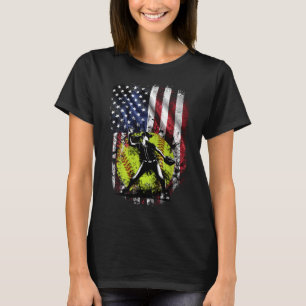 Camiseta Pitcher de softbol patriótico - Bandera de los Est