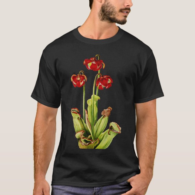 Camiseta Pitcherplant púrpura - Sarracenia Purpurea (Anverso)