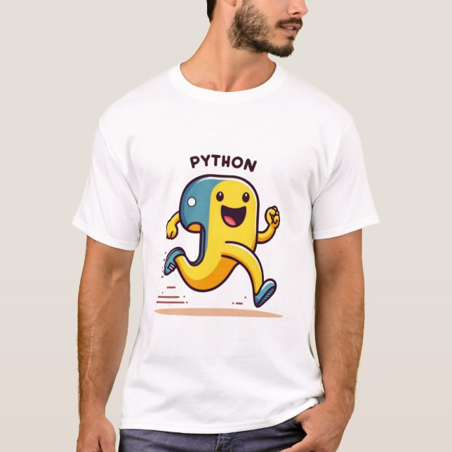 Camiseta Pithon corriendo divertido (Anverso)