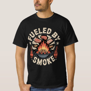 Camiseta Pitmaster Divertido BBQ Impulsado por Humo