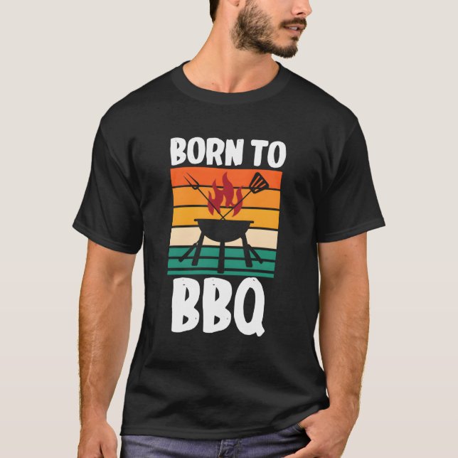 Camiseta Pitmaster Grillmaster Barbeque Steak Nació En Bbq (Anverso)