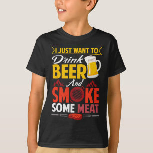 Camiseta Pitmaster Shirt Gift Tee Beer Beer Humo Carne Bbq